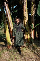 Handwoven Seattle Wrap Dress - Green - CiceroniDressesThe Terra Tribe