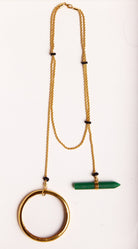 Hanging Green Neckpiece - CiceroniNeckpieceZaza by Somya