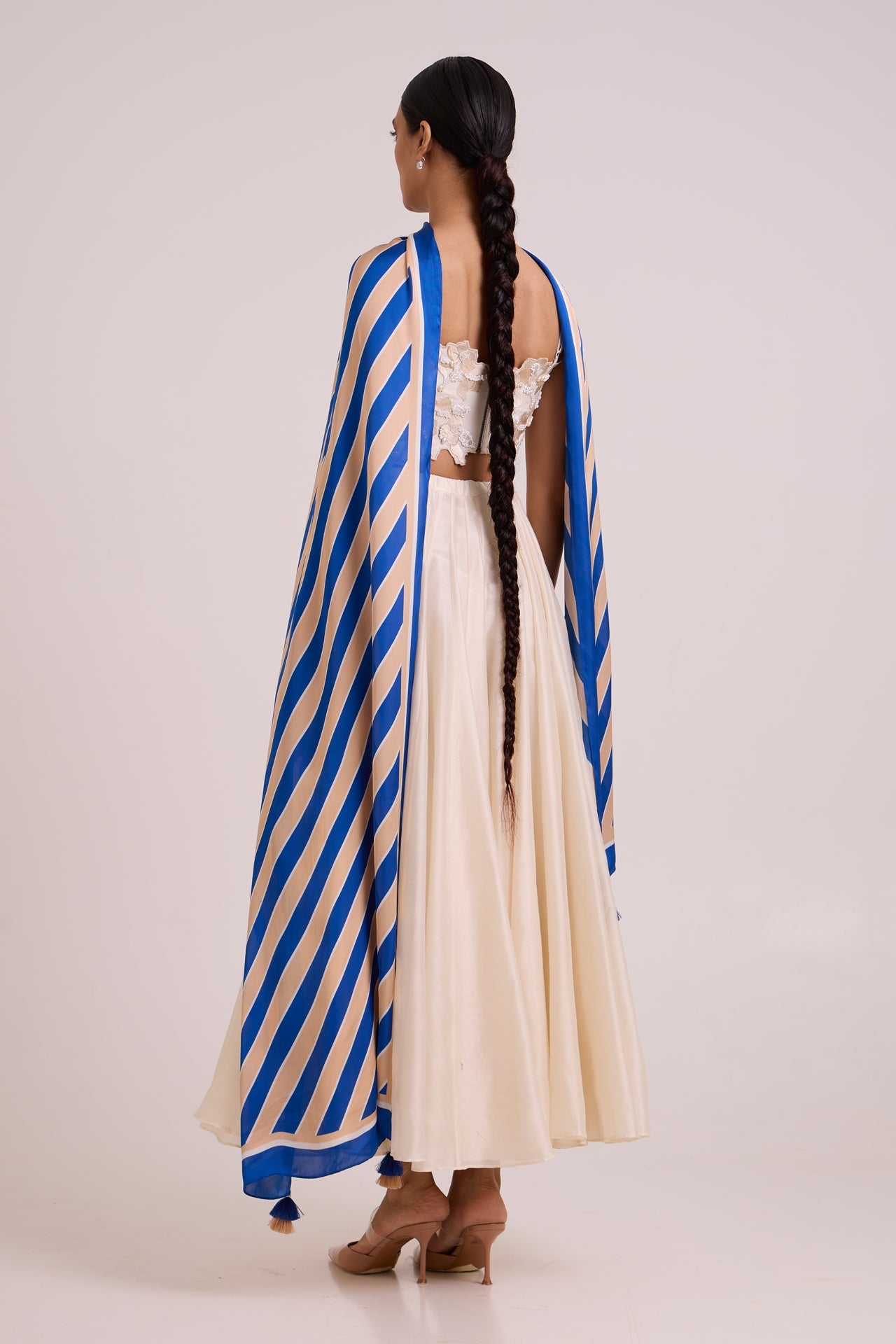 Hansa - Snow Laden Skirt Set - CiceroniLehenga SetMadder Much