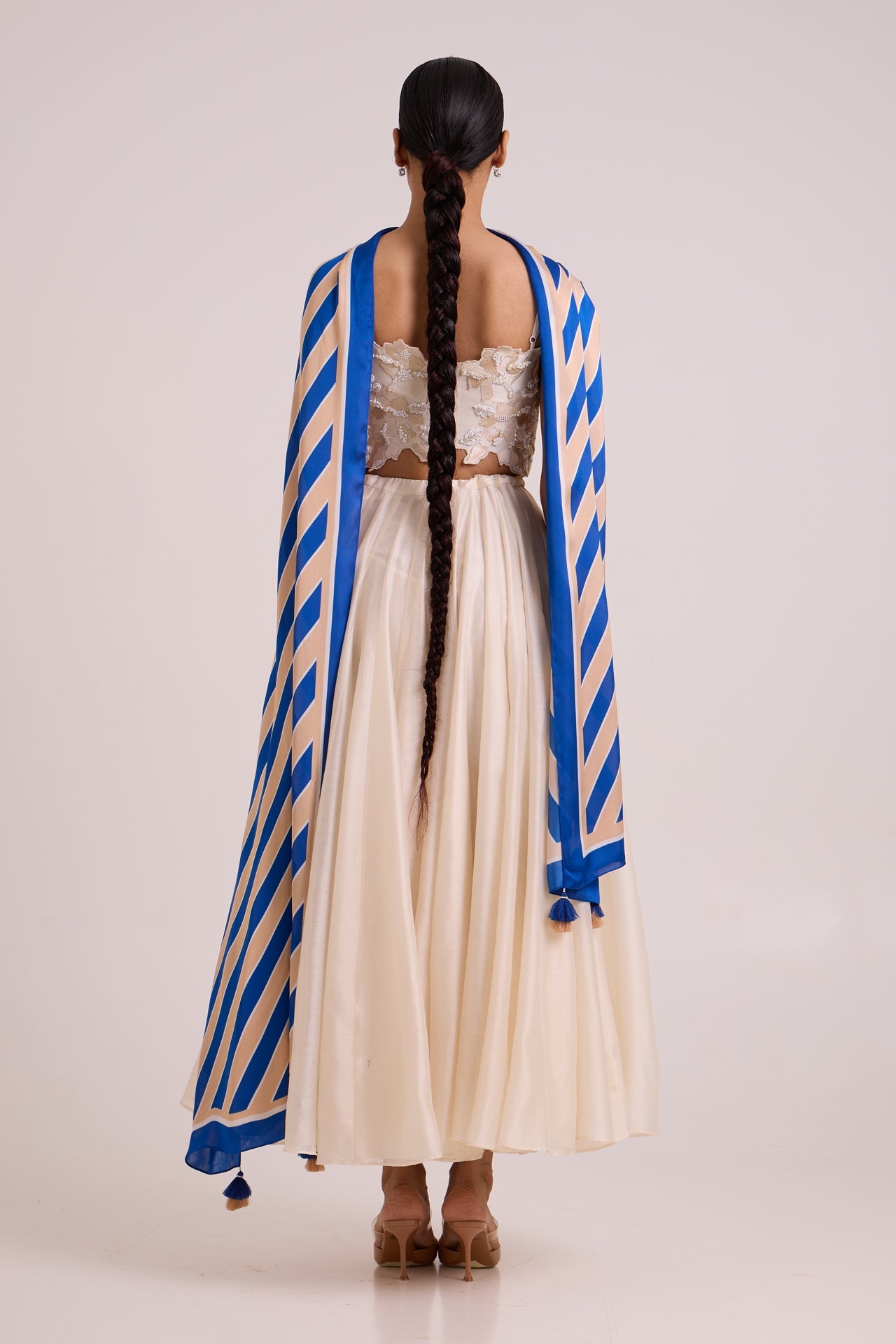 Hansa - Snow Laden Skirt Set - CiceroniLehenga SetMadder Much