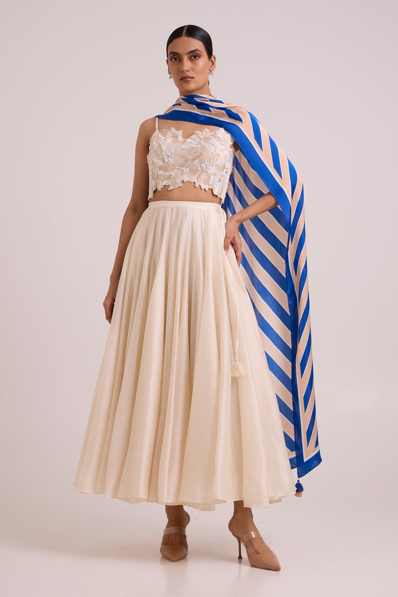 Hansa - Snow Laden Skirt Set - CiceroniLehenga SetMadder Much