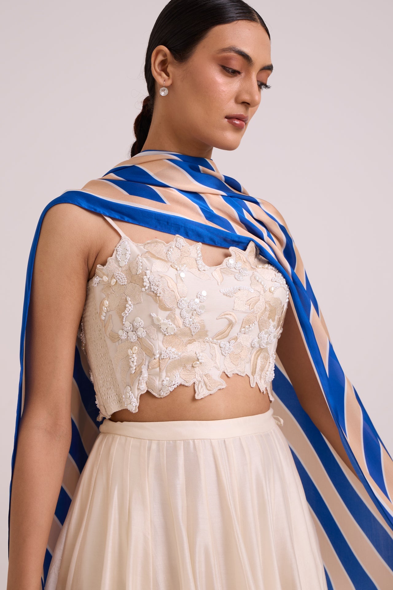 Hansa - Snow Laden Skirt Set - CiceroniLehenga SetMadder Much