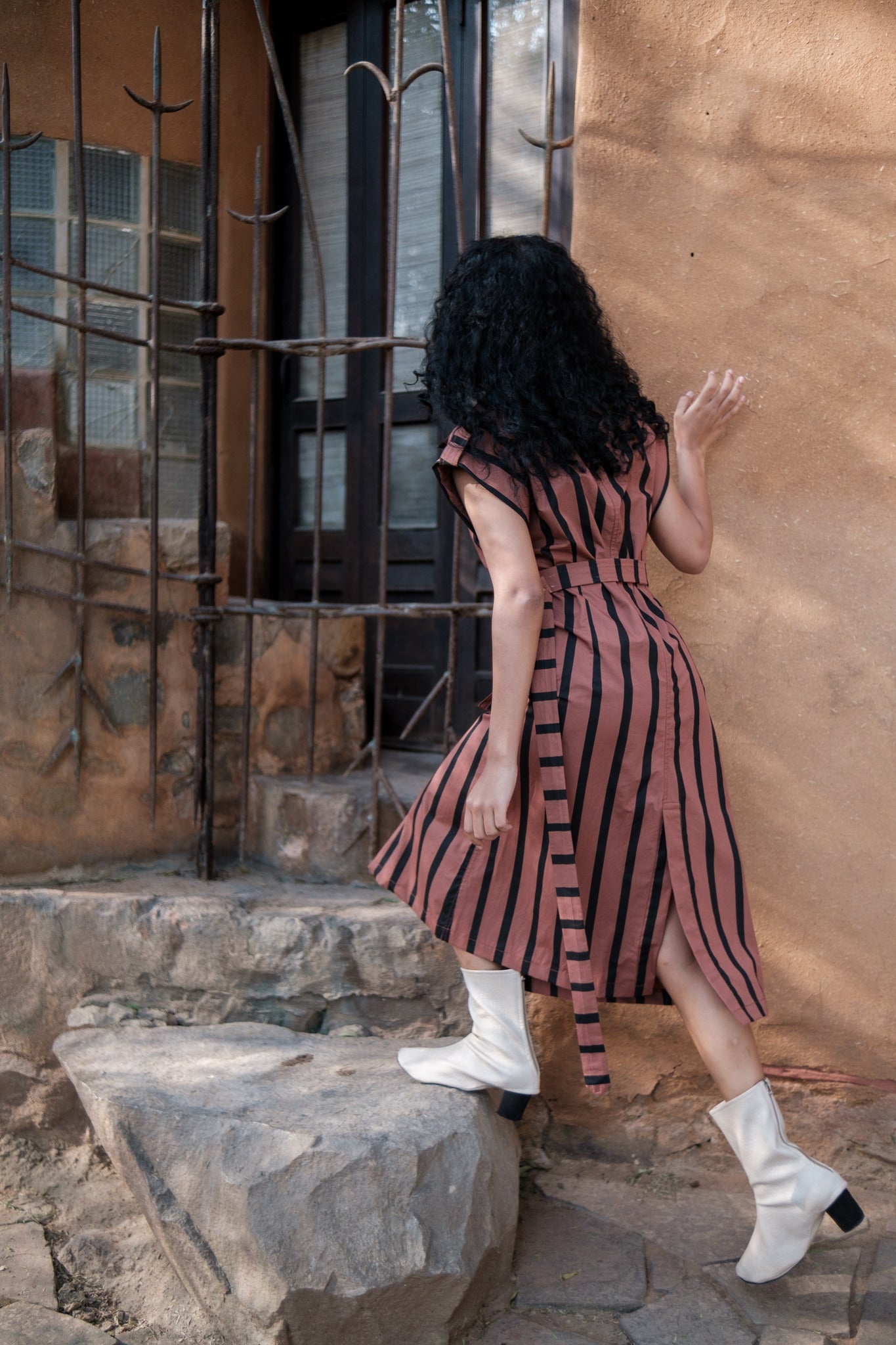 Harajuku Trench - Stripe Print - CiceroniTrench CoatThe Terra Tribe