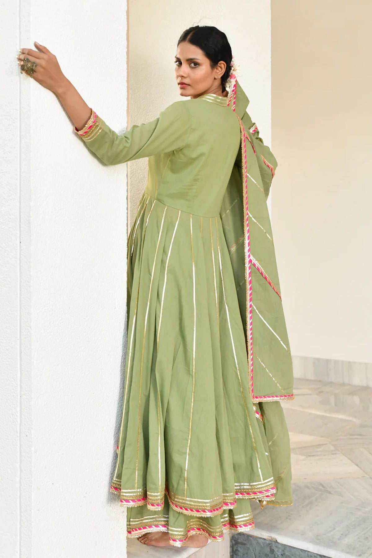 Harit Meera Sharara Set - CiceroniKurta Set, Festive WearOmaana
