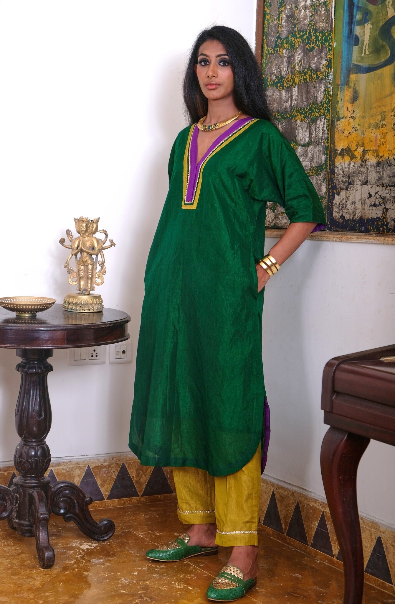 Haritha Purbi Set - RTS - CiceroniKurta Set, Festive WearRaga & Co.
