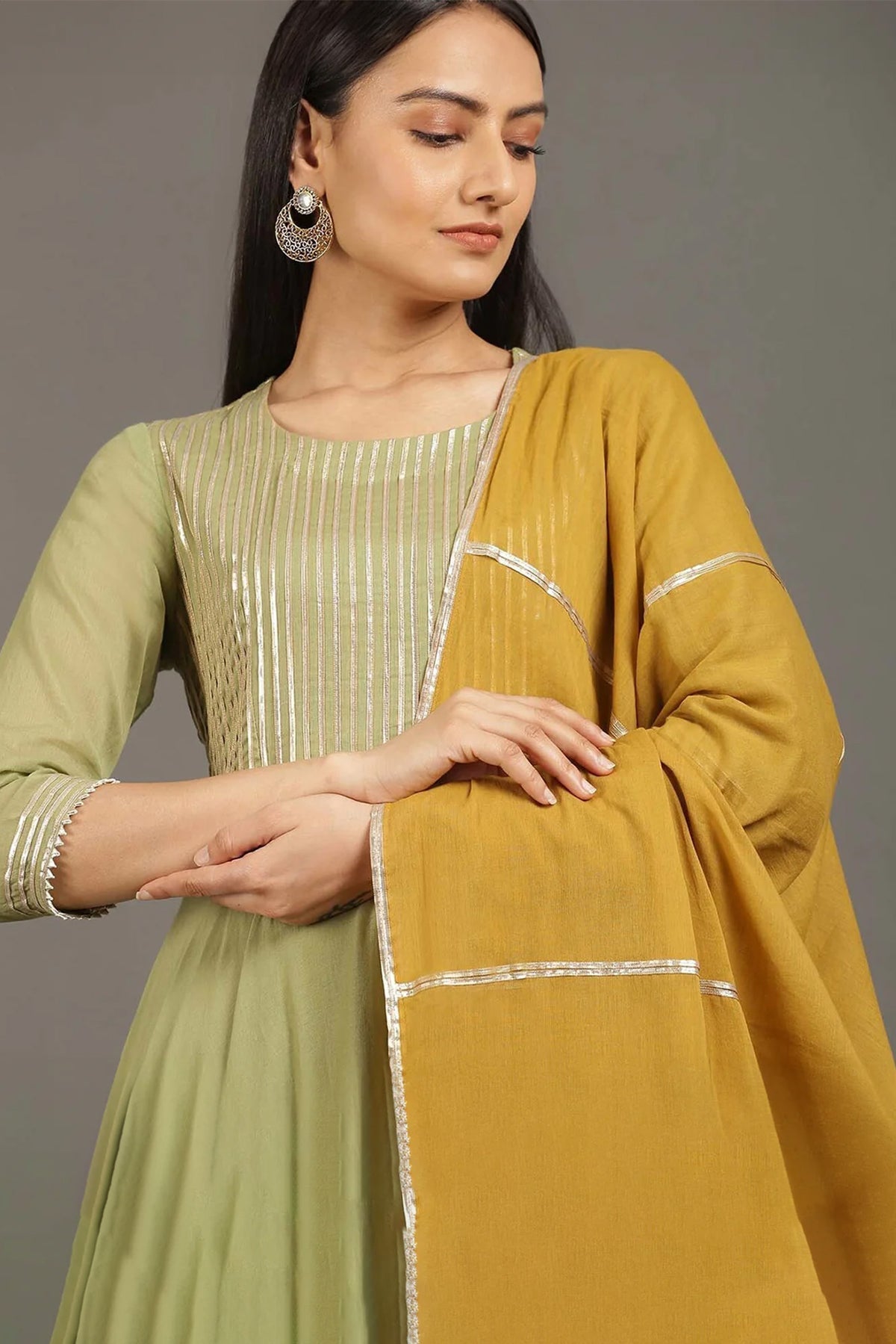 Hariyali Heer Anarkali Suit - CiceroniKurta Set, Festive WearOmaana