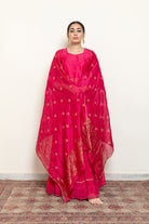 Heer Kanchadi Set - Rani Pink (Set of 3) - CiceroniKurta Set, Festive wearNirjara