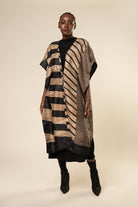 Herringbone Tussar Peace Silk 4 in 1 Cape - CiceroniCapeAeshaane