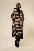 Herringbone Tussar Peace Silk 4 in 1 Cape - CiceroniCapeAeshaane