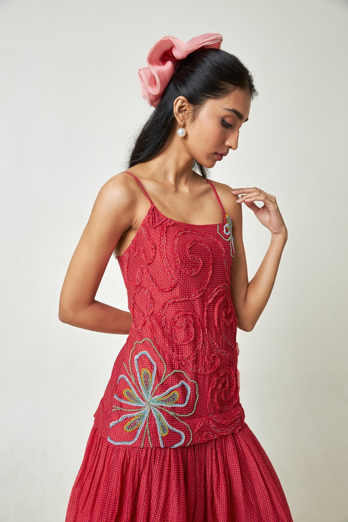 Hibisca Embroidered Dress - CiceroniDressPants and Pajamas