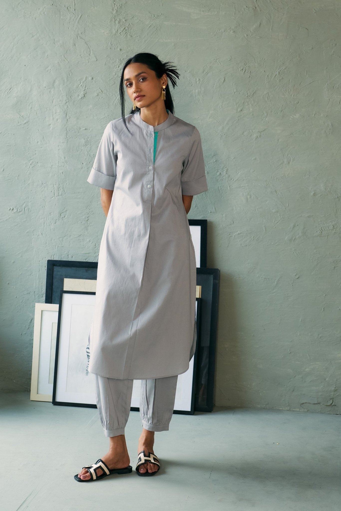 Hidden Silver Kurta Set - CiceroniKurta SetsCanoopi