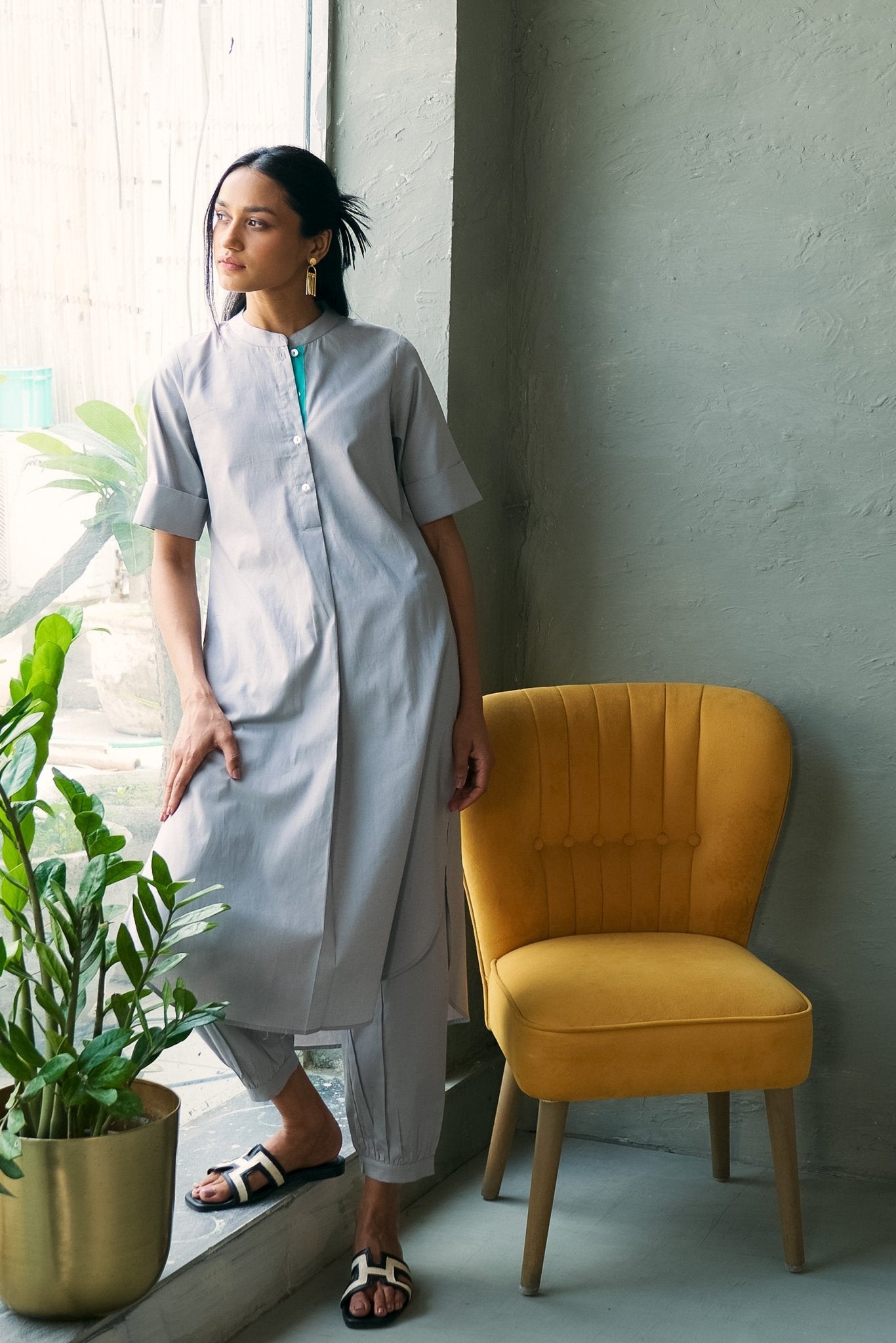 Hidden Silver Kurta Set - CiceroniKurta SetsCanoopi