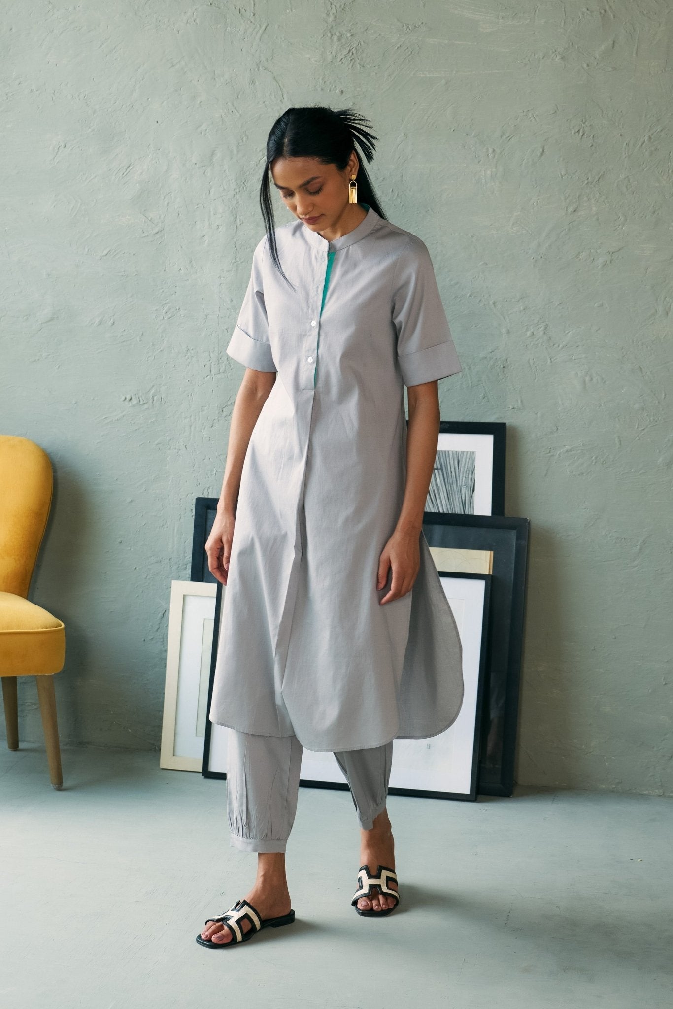 Hidden Silver Kurta Set - CiceroniKurta SetsCanoopi