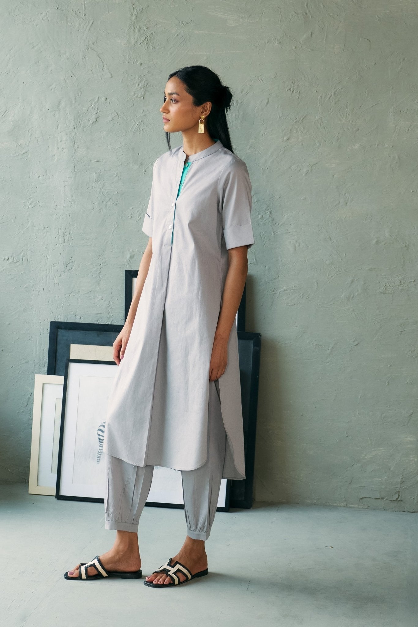 Hidden Silver Kurta Set - CiceroniKurta SetsCanoopi