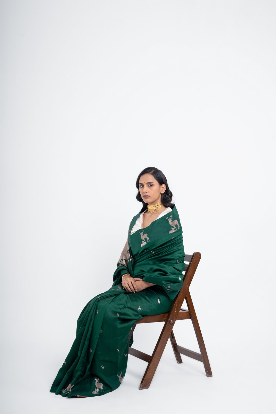Hiran Green Pure Silk Saree - CiceroniSareeShriya Singhi
