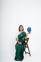 Hiran Green Pure Silk Saree - CiceroniSareeShriya Singhi