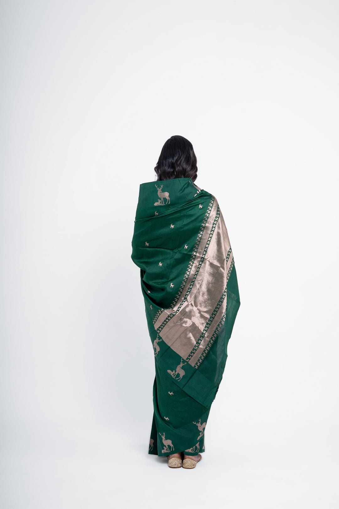 Hiran Green Pure Silk Saree - CiceroniSareeShriya Singhi
