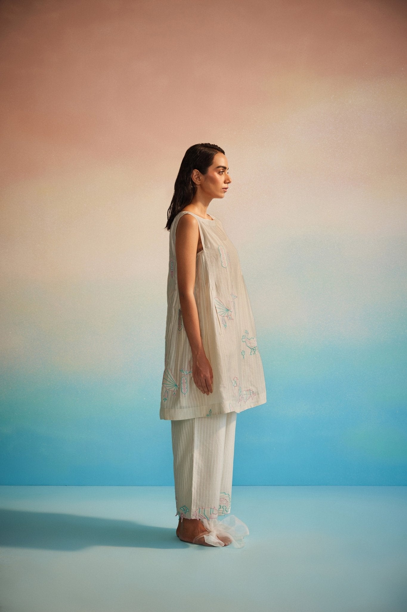 Hiroko Pleated Dress Set - CiceroniKurta Set, Everyday WearAhmev