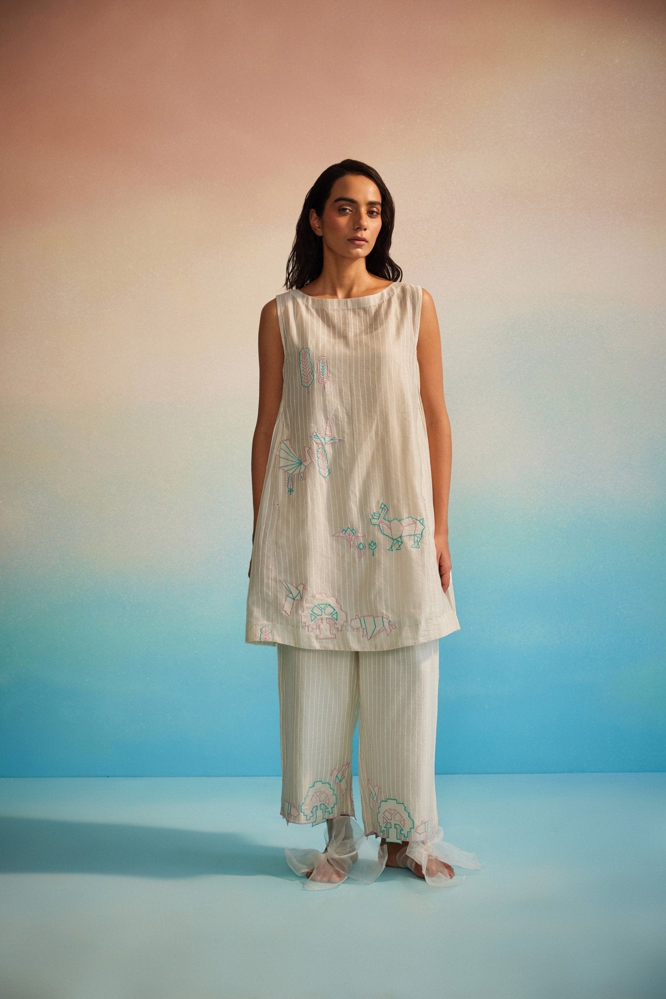 Hiroko Pleated Dress Set - CiceroniKurta Set, Everyday WearAhmev