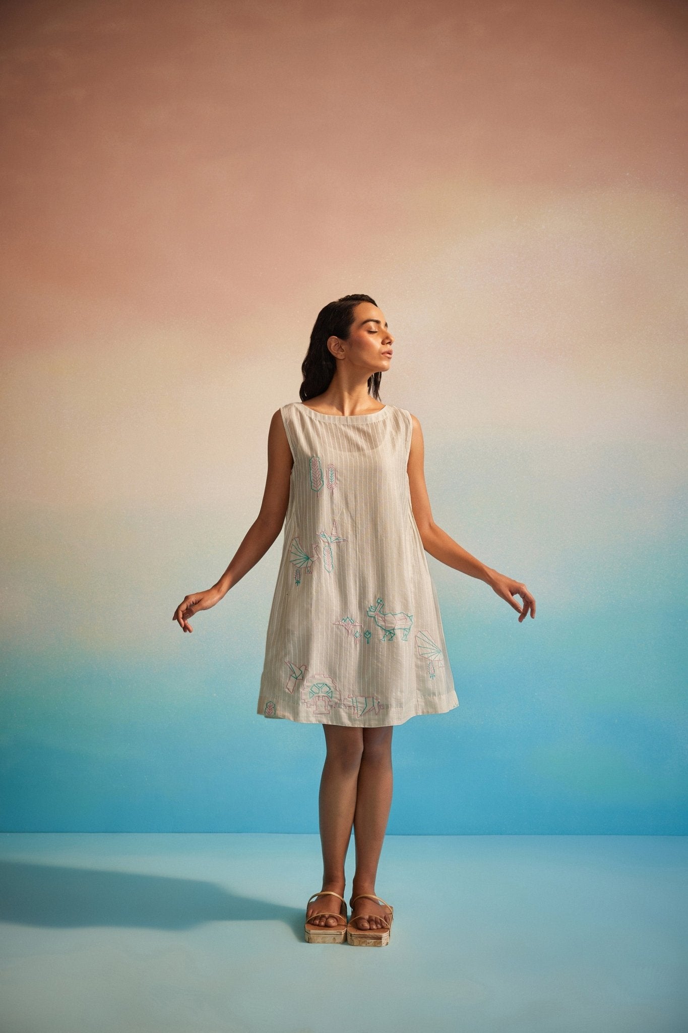 Hiroko Pleated Dress - CiceroniDressesAhmev