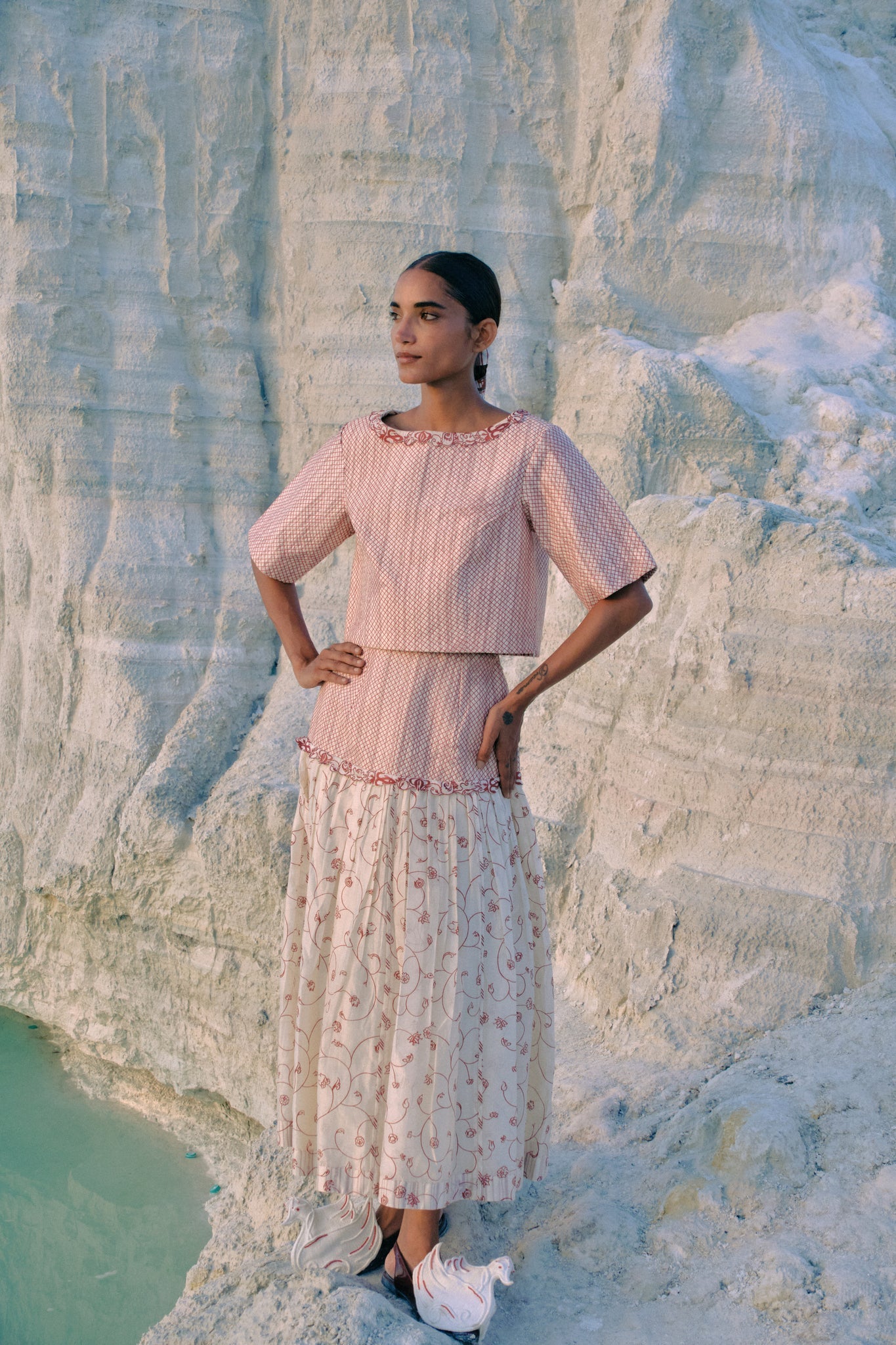 ⁠Hnin Quilted Skirt - CiceroniSkirtsAhmev