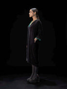 Hoop Black Kaftan - CiceroniKaftanShades of India