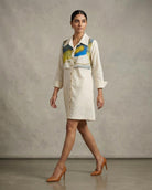 Horizon off white Flap Dress - CiceroniDressArtbeats by Keerthana