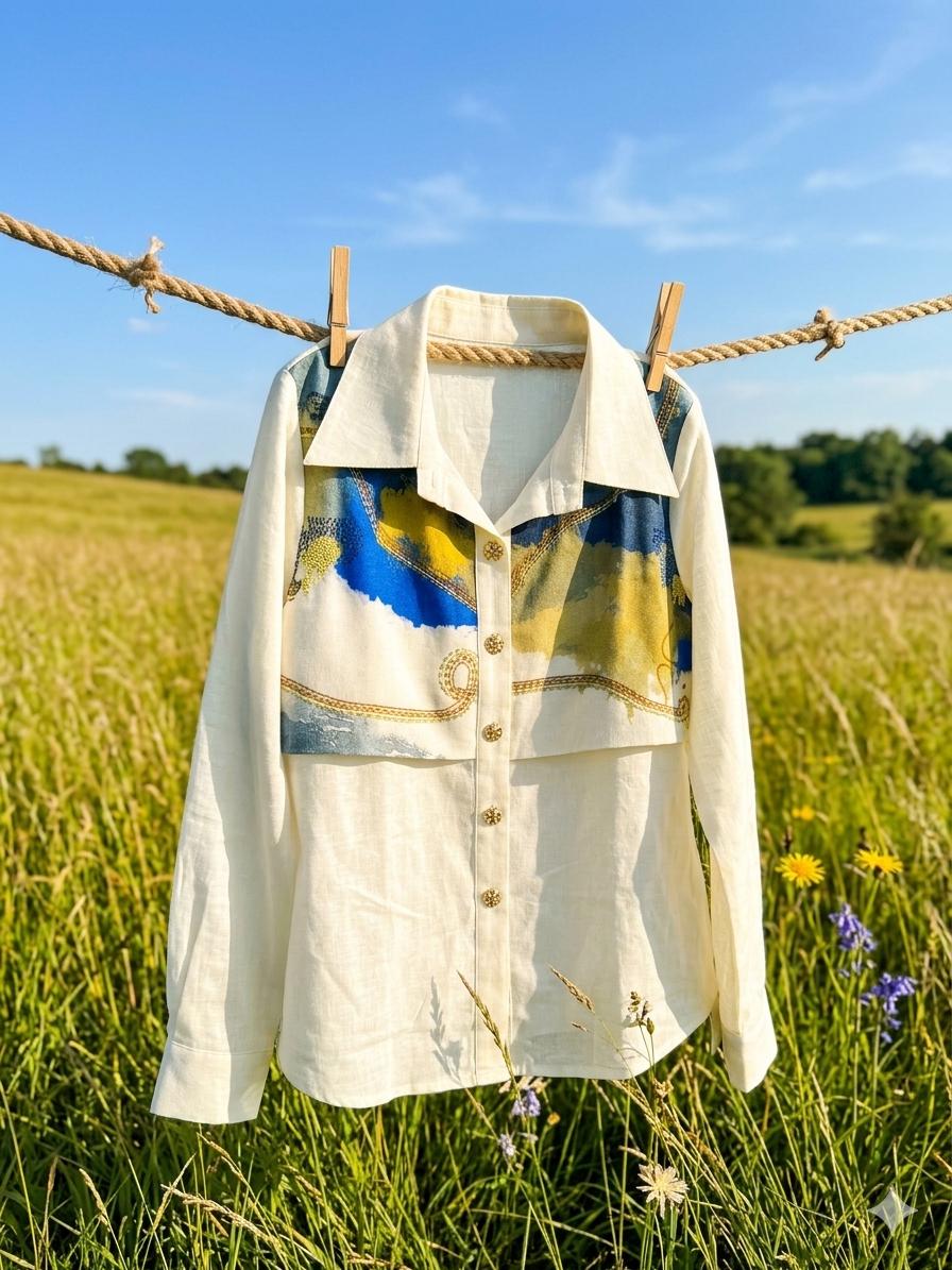 Horizon off white Flap Shirt - CiceroniShirtArtbeats by Keerthana