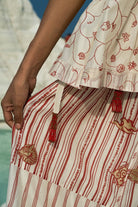 ⁠Htami Drawstring Panelled Skirt - CiceroniSkirtsAhmev