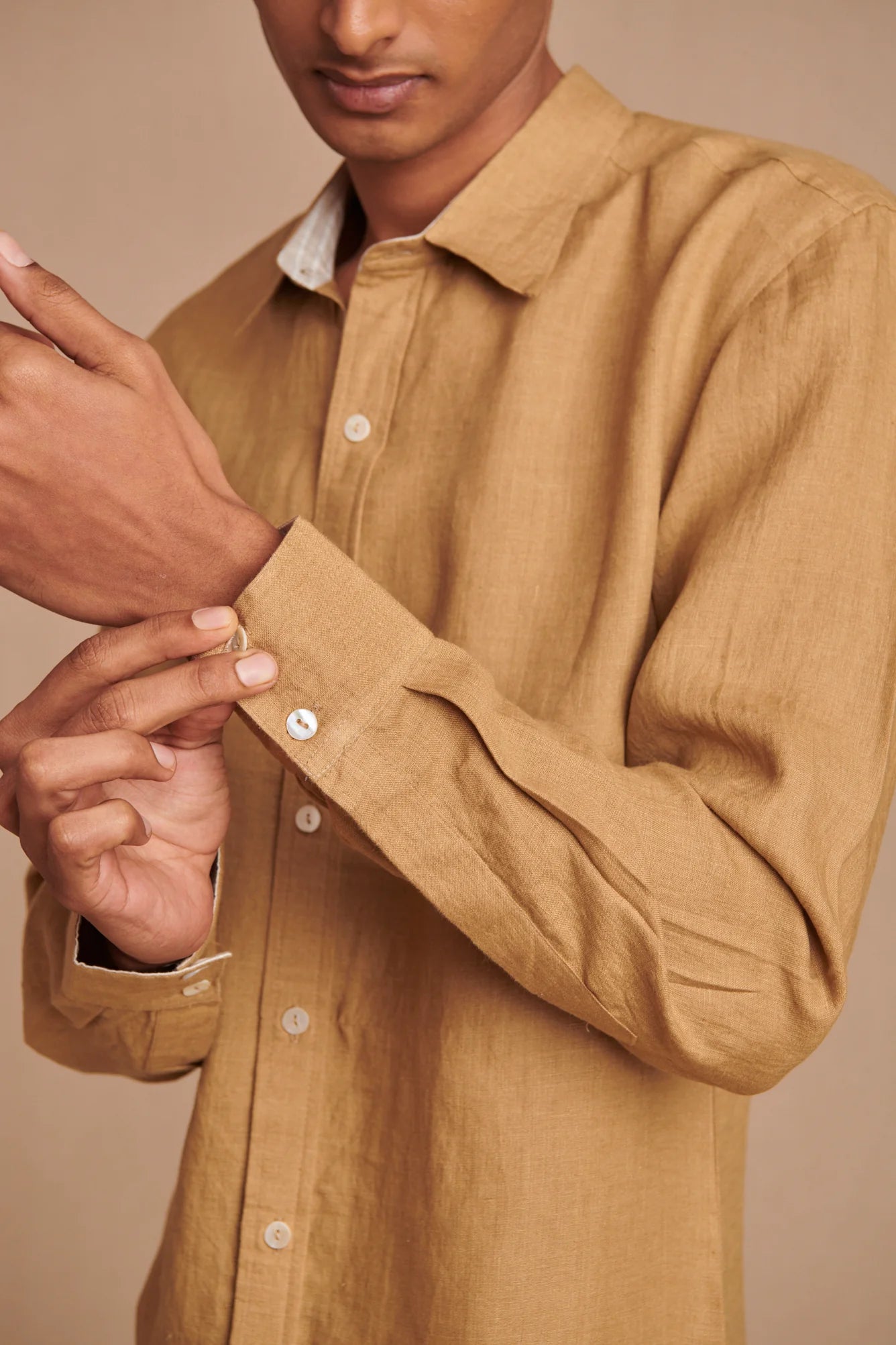 Husk Linen Men's Oxford Shirt - Slim Fit - CiceroniMen ShirtsSaphed