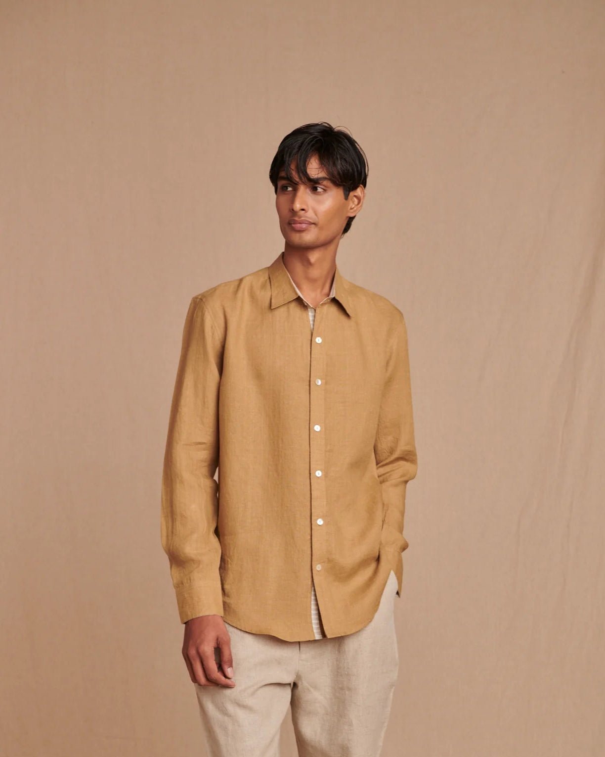 Husk Linen Men's Oxford Shirt - Slim Fit - CiceroniMen ShirtsSaphed