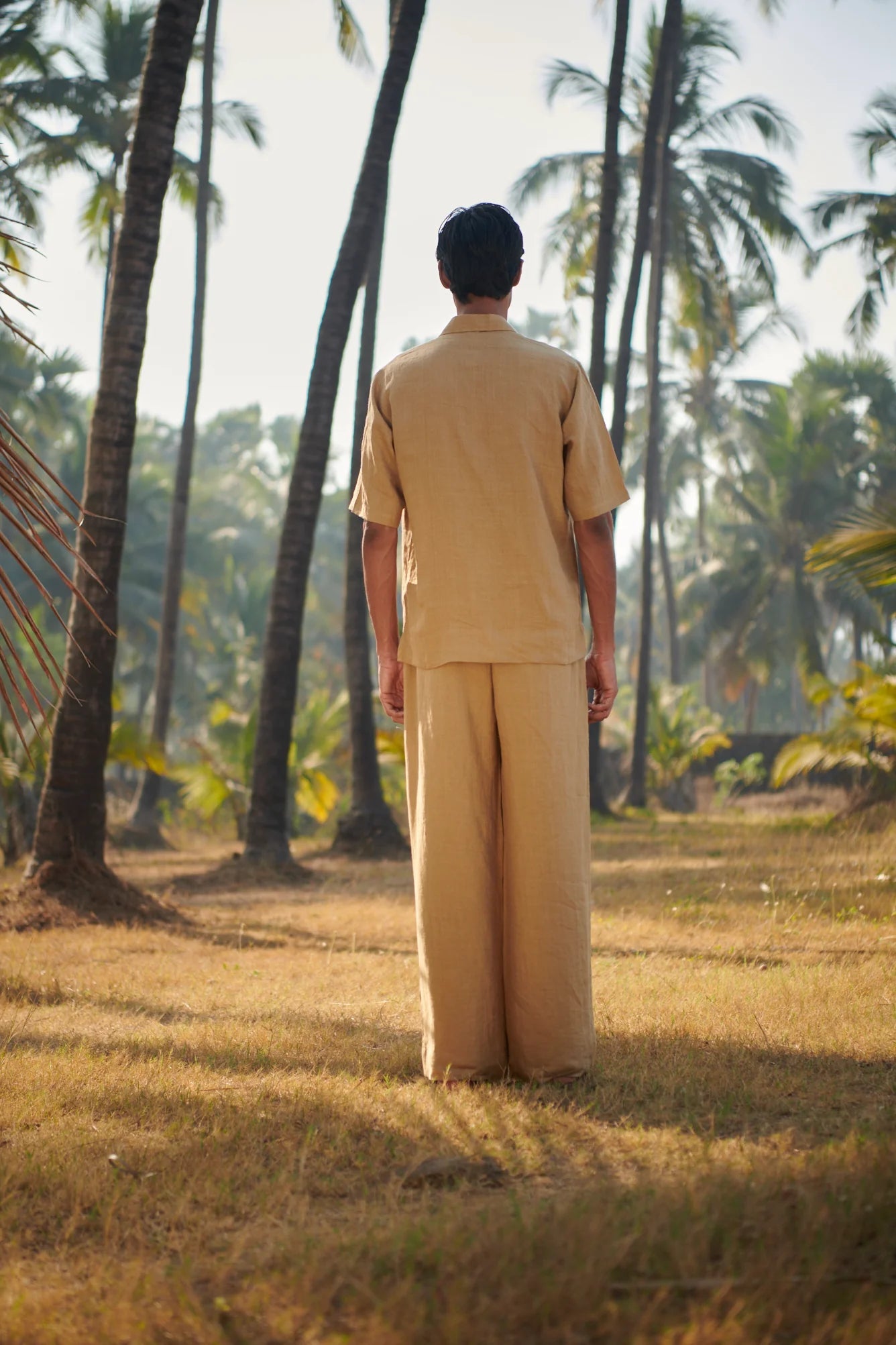 Husk Linen Men's Pyjama Pants - CiceroniPantsSaphed