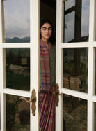 I Am in Love Saree - Paprika Weave - CiceroniSareePaeony
