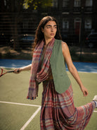 I Am in Love Saree - Paprika Weave - CiceroniSareePaeony