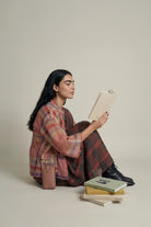 I Am in Love Saree - Peppercorn Weave - CiceroniSareePaeony
