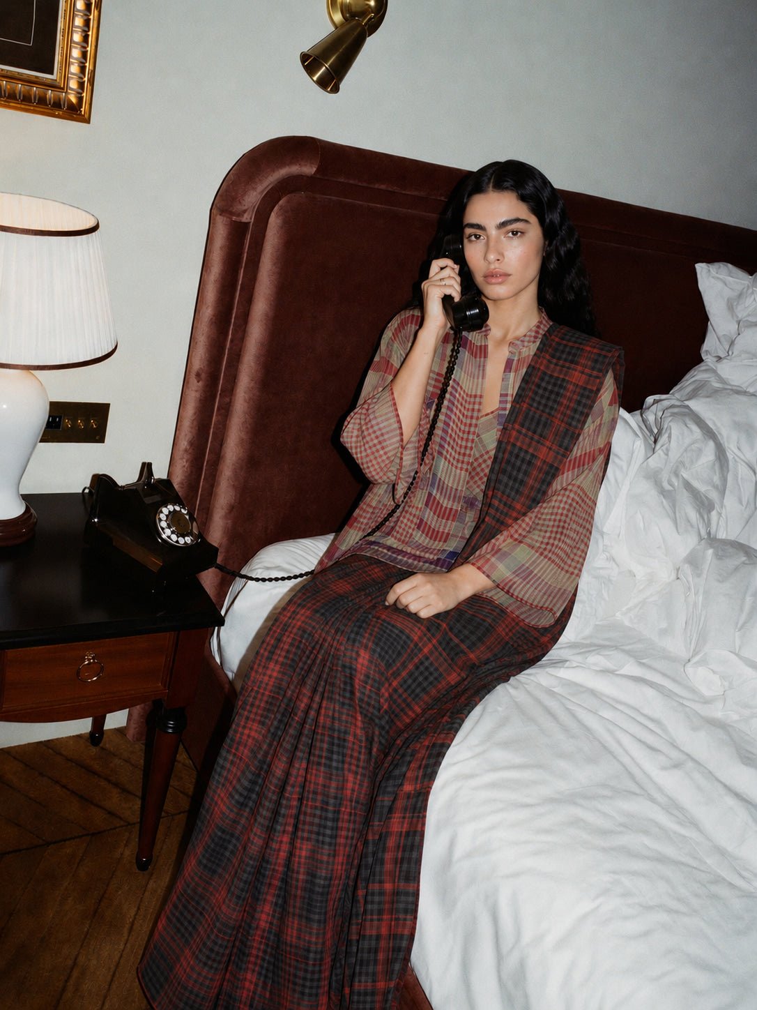 I Am in Love Saree - Peppercorn Weave - CiceroniSareePaeony