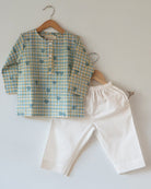 I want to be like Grandpa Kurta Pajama set in Blue Baked with Love print - CiceroniCo - ord SetLove The World Today