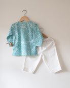 'I want to be like grandpa' Kurta Pyjama Set in Blue Moon Chase - CiceroniKurta Set, Everyday WearLove The World Today