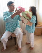 'I want to be like grandpa' Kurta Pyjama Set in Blue Moon Chase - CiceroniKurta Set, Everyday WearLove The World Today