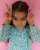 'I want to be like grandpa' Kurta Pyjama Set in Blue Moon Chase - CiceroniKurta Set, Everyday WearLove The World Today