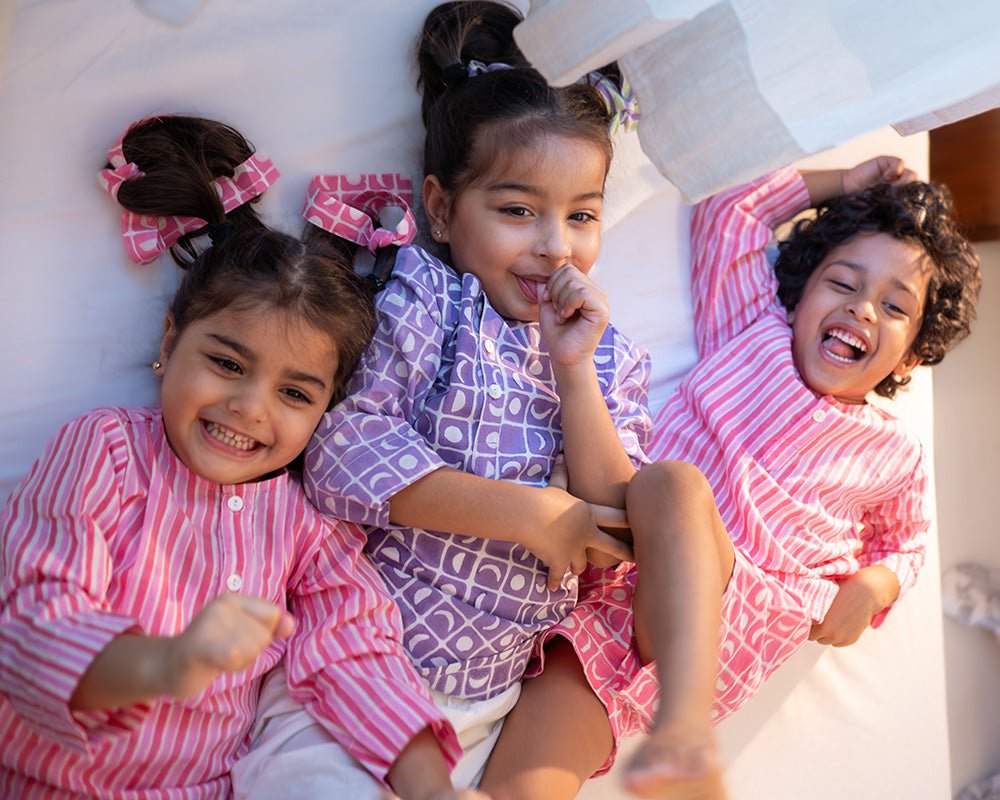 'I want to be like grandpa' Kurta Pyjama Set in Purple Moon Chase - CiceroniKurta Set, Everyday WearLove The World Today