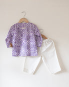 'I want to be like grandpa' Kurta Pyjama Set in Purple Moon Chase - CiceroniKurta Set, Everyday WearLove The World Today