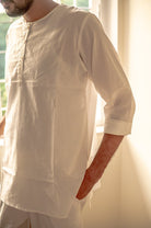 I want to be like grandpa' White Kurta Pyjama Set in GOTS Certified Organic Cotton Grown up Version - CiceroniCo - ord SetLove The World Today