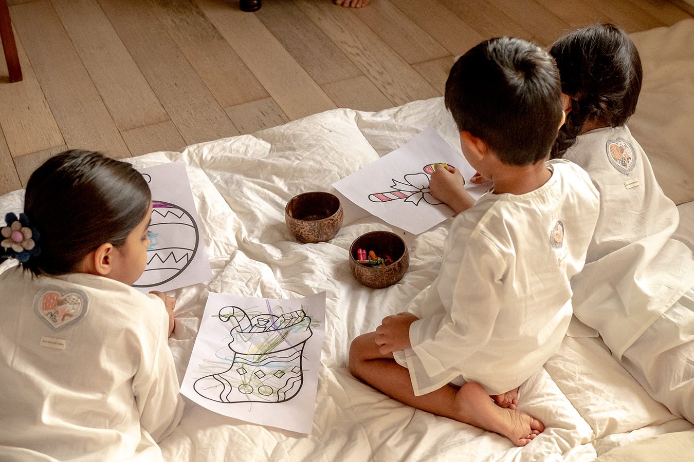 'I want to be like grandpa' White Kurta Pyjama Set in GOTS Certified Organic Cotton - CiceroniKurta Set, Everyday WearLove The World Today