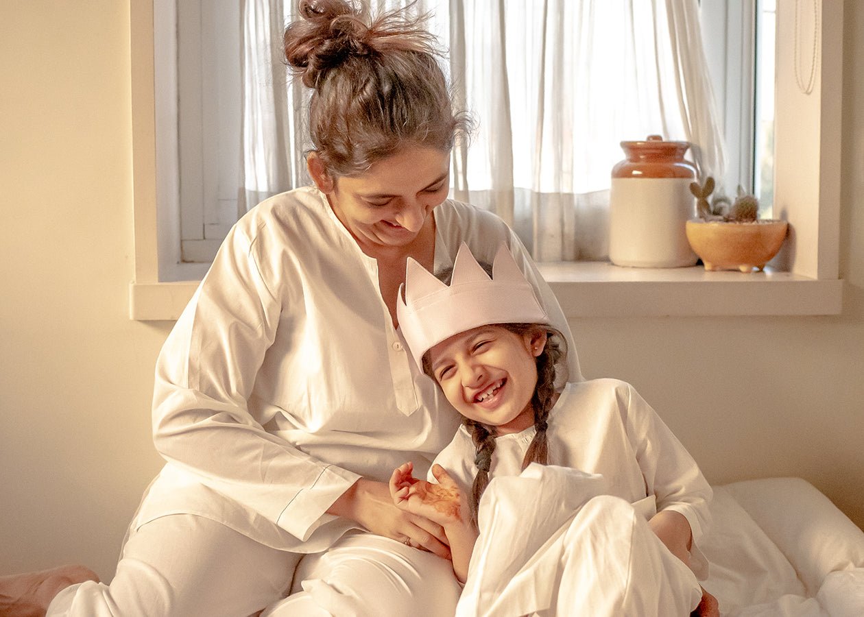 'I want to be like grandpa' White Kurta Pyjama Set in GOTS Certified Organic Cotton - CiceroniKurta Set, Everyday WearLove The World Today