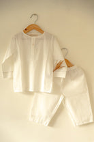 'I want to be like grandpa' White Kurta Pyjama Set in GOTS Certified Organic Cotton - CiceroniKurta Set, Everyday WearLove The World Today