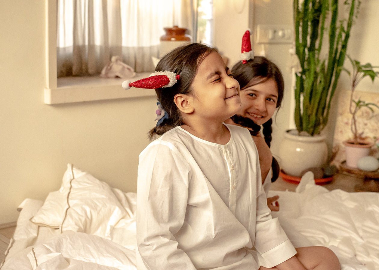 'I want to be like grandpa' White Kurta Pyjama Set in GOTS Certified Organic Cotton - CiceroniKurta Set, Everyday WearLove The World Today
