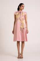Ice Pink Helga - Tab Sleeve Day Dress - CiceroniDressesMadder Much