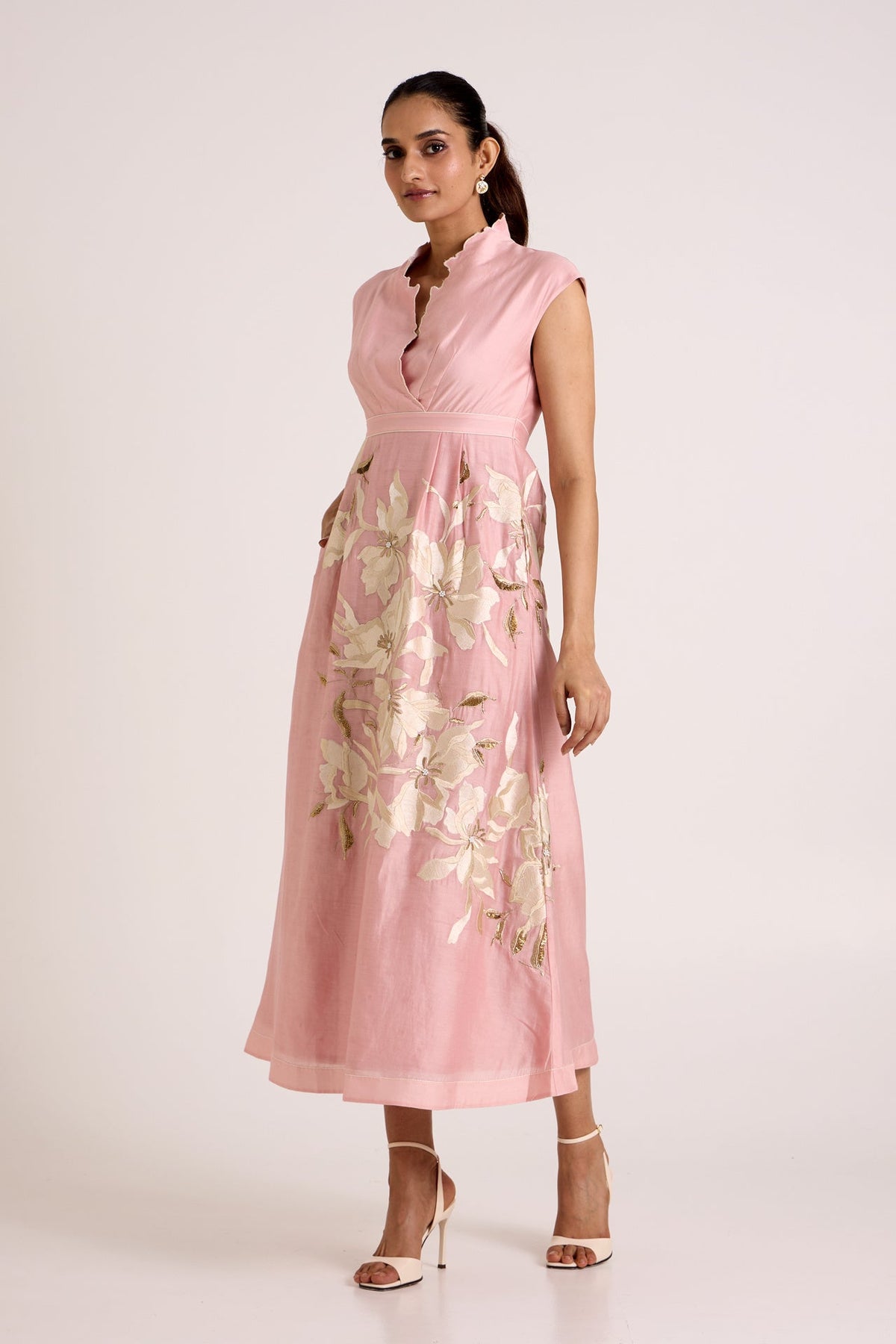 Ice Pink Paiva - Soft Bloom Midi Dress - CiceroniDressesMadder Much