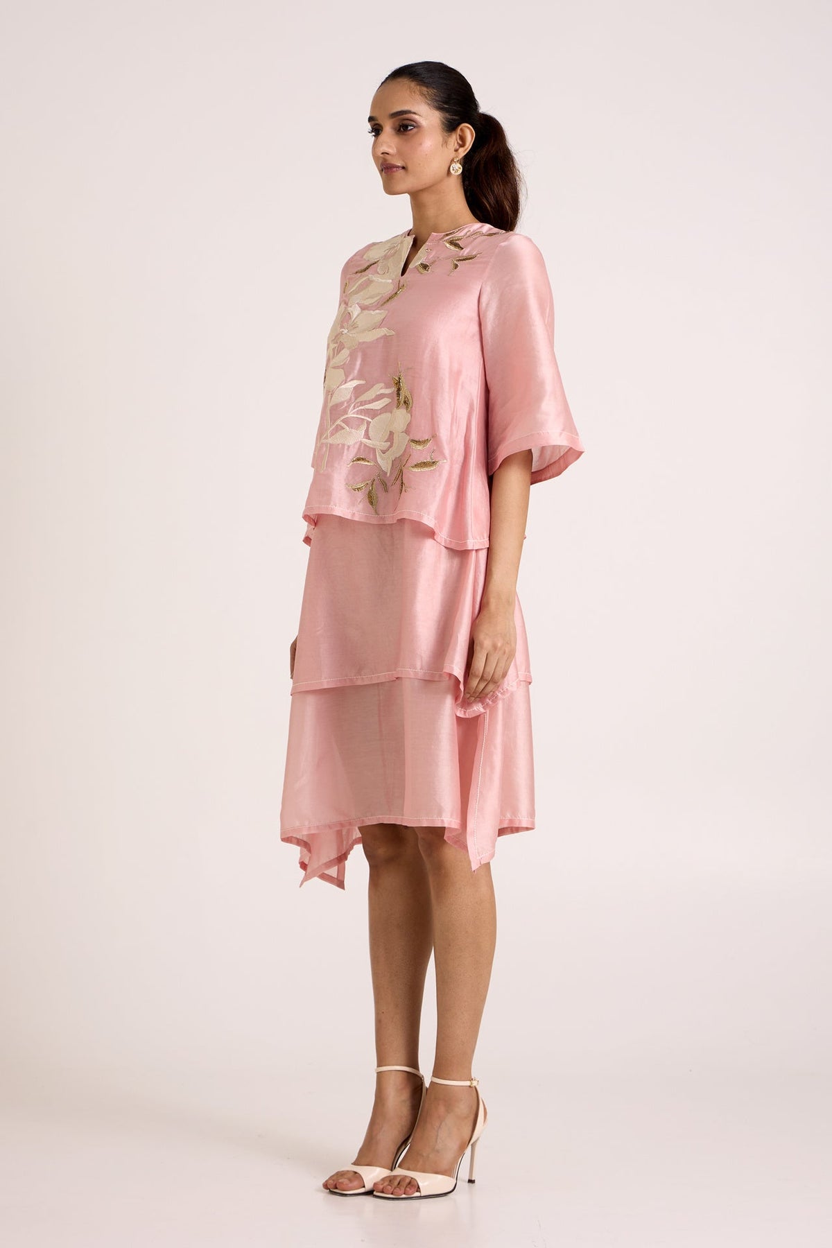 Ice Pink Quinn - Terraced Short Dress - CiceroniDressesMadder Much